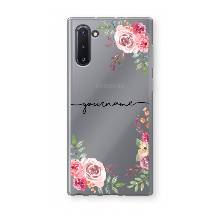 CaseCompany Rozen: Samsung Galaxy Note 10 Transparant Hoesje