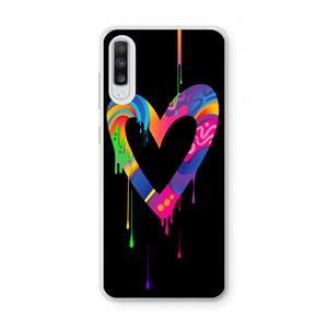 CaseCompany Melts My Heart: Samsung Galaxy A70 Transparant Hoesje