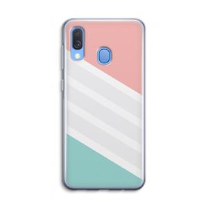 CaseCompany Strepen pastel: Samsung Galaxy A40 Transparant Hoesje