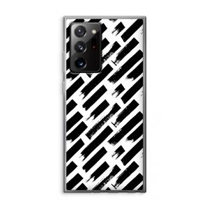 CaseCompany Zwarte vegen: Samsung Galaxy Note 20 Ultra / Note 20 Ultra 5G Transparant Hoesje