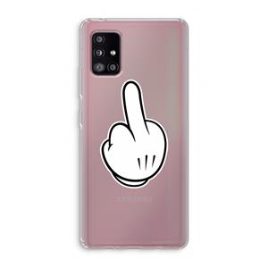 CaseCompany Middle finger black: Samsung Galaxy A51 5G Transparant Hoesje