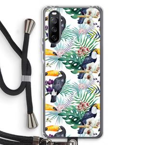 CaseCompany Tukans: Sony Sony Xperia 10 III Transparant Hoesje met koord