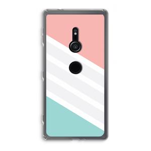 CaseCompany Strepen pastel: Sony Xperia XZ2 Transparant Hoesje