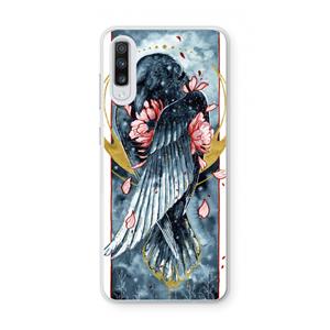 CaseCompany Golden Raven: Samsung Galaxy A70 Transparant Hoesje