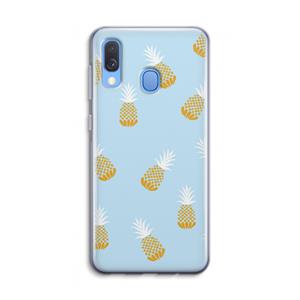 CaseCompany Ananasjes: Samsung Galaxy A40 Transparant Hoesje