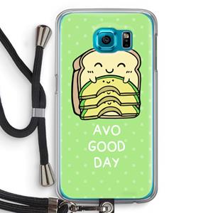 CaseCompany Avo Good Day: Samsung Galaxy S6 Transparant Hoesje met koord