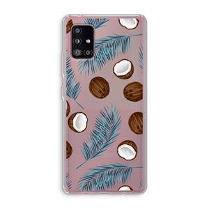 CaseCompany Kokosnoot roze: Samsung Galaxy A51 5G Transparant Hoesje