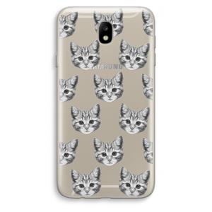 CaseCompany Kitten: Samsung Galaxy J7 (2017) Transparant Hoesje