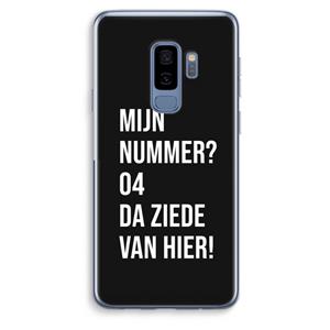 CaseCompany Da ziede van hier - Zwart: Samsung Galaxy S9 Plus Transparant Hoesje