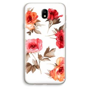 CaseCompany Roosjes: Samsung Galaxy J7 (2017) Transparant Hoesje
