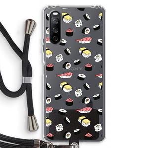 CaseCompany Sushi time: Sony Sony Xperia 10 III Transparant Hoesje met koord