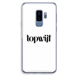 CaseCompany Topwijf Wit: Samsung Galaxy S9 Plus Transparant Hoesje