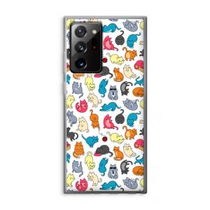 CaseCompany Kleurrijke katten: Samsung Galaxy Note 20 Ultra / Note 20 Ultra 5G Transparant Hoesje