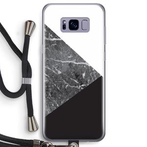 CaseCompany Combinatie marmer: Samsung Galaxy S8 Transparant Hoesje met koord
