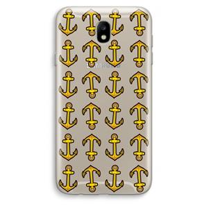 CaseCompany Musketon Anchor: Samsung Galaxy J7 (2017) Transparant Hoesje