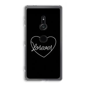 CaseCompany Forever heart black: Sony Xperia XZ2 Transparant Hoesje