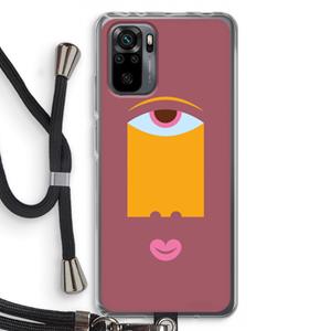 CaseCompany Mono V: Xiaomi Redmi Note 10 Pro Transparant Hoesje met koord