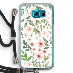 CaseCompany Botanical sweet flower heaven: Samsung Galaxy S6 Transparant Hoesje met koord