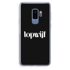 CaseCompany Topwijf Zwart: Samsung Galaxy S9 Plus Transparant Hoesje