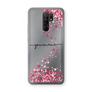 CaseCompany Hartjes en kusjes: Xiaomi Redmi 9 Transparant Hoesje