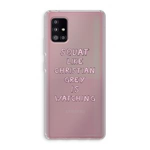 CaseCompany Christian Grey: Samsung Galaxy A51 5G Transparant Hoesje