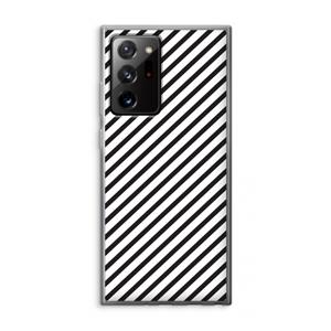 CaseCompany Strepen zwart-wit: Samsung Galaxy Note 20 Ultra / Note 20 Ultra 5G Transparant Hoesje