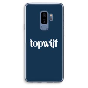 CaseCompany Topwijf Navy: Samsung Galaxy S9 Plus Transparant Hoesje