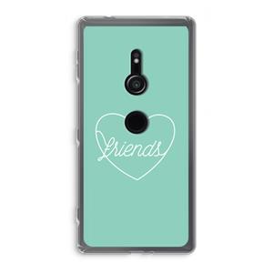 CaseCompany Friends heart pastel: Sony Xperia XZ2 Transparant Hoesje