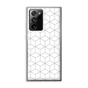 CaseCompany Zwart-witte kubussen: Samsung Galaxy Note 20 Ultra / Note 20 Ultra 5G Transparant Hoesje