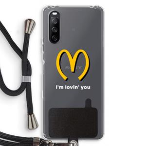 CaseCompany I'm lovin' you: Sony Sony Xperia 10 III Transparant Hoesje met koord