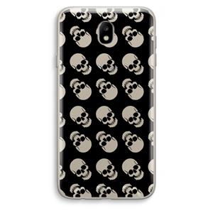 CaseCompany Musketon Skulls: Samsung Galaxy J7 (2017) Transparant Hoesje