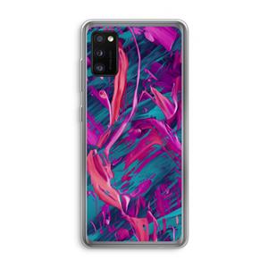 CaseCompany Pink Clouds: Samsung Galaxy A41 Transparant Hoesje
