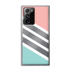 CaseCompany Strepen pastel: Samsung Galaxy Note 20 Ultra / Note 20 Ultra 5G Transparant Hoesje