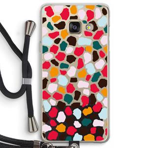CaseCompany Colored Giraffe: Samsung Galaxy A3 (2016) Transparant Hoesje met koord