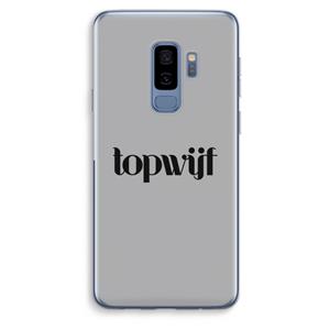 CaseCompany Topwijf Grijs Zwart: Samsung Galaxy S9 Plus Transparant Hoesje
