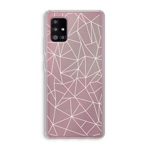 CaseCompany Geometrische lijnen wit: Samsung Galaxy A51 5G Transparant Hoesje