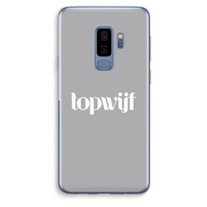 CaseCompany Topwijf Grijs Wit: Samsung Galaxy S9 Plus Transparant Hoesje