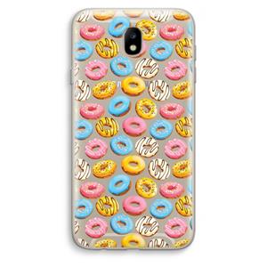 CaseCompany Pink donuts: Samsung Galaxy J7 (2017) Transparant Hoesje