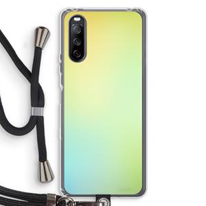 CaseCompany Minty mist pastel: Sony Sony Xperia 10 III Transparant Hoesje met koord