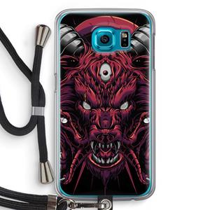 CaseCompany Hell Hound and Serpents: Samsung Galaxy S6 Transparant Hoesje met koord