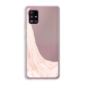 CaseCompany Peach bath: Samsung Galaxy A51 5G Transparant Hoesje