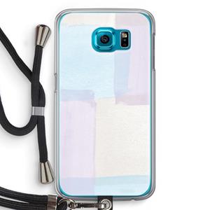 CaseCompany Square pastel: Samsung Galaxy S6 Transparant Hoesje met koord