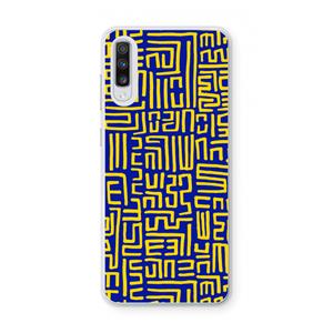 CaseCompany Majorelle Blue Print: Samsung Galaxy A70 Transparant Hoesje