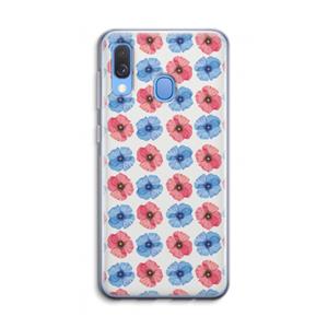 CaseCompany Klaproosjes: Samsung Galaxy A40 Transparant Hoesje