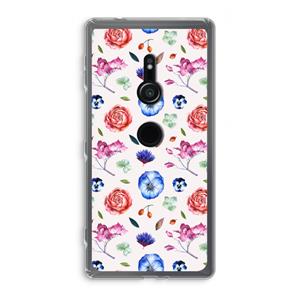 CaseCompany Bloemetjes: Sony Xperia XZ2 Transparant Hoesje