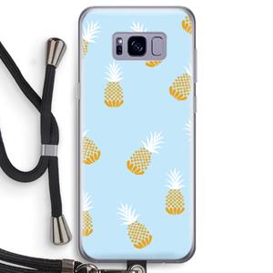 CaseCompany Ananasjes: Samsung Galaxy S8 Transparant Hoesje met koord