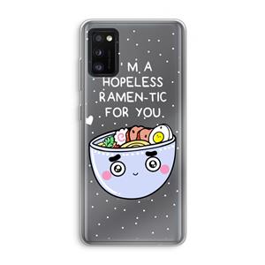 CaseCompany I'm A Hopeless Ramen-Tic For You: Samsung Galaxy A41 Transparant Hoesje