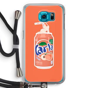 CaseCompany S(peach)less: Samsung Galaxy S6 Transparant Hoesje met koord