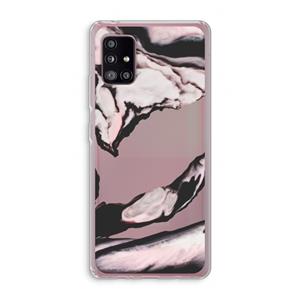 CaseCompany Roze stroom: Samsung Galaxy A51 5G Transparant Hoesje