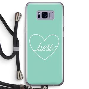 CaseCompany Best heart pastel: Samsung Galaxy S8 Transparant Hoesje met koord